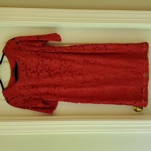 Chris McLaughlin red lace dress